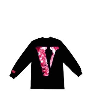 VLONE Black and Pink Long Sleeve Tee